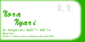 nora nyari business card